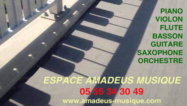 Espace Amadeus Musique : piano, violon, flûte, basson, guitare, saxophone, orchestre